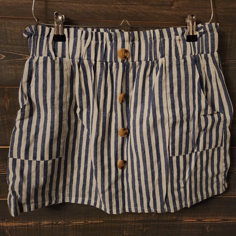 Nautical Stripe Mini Skirt